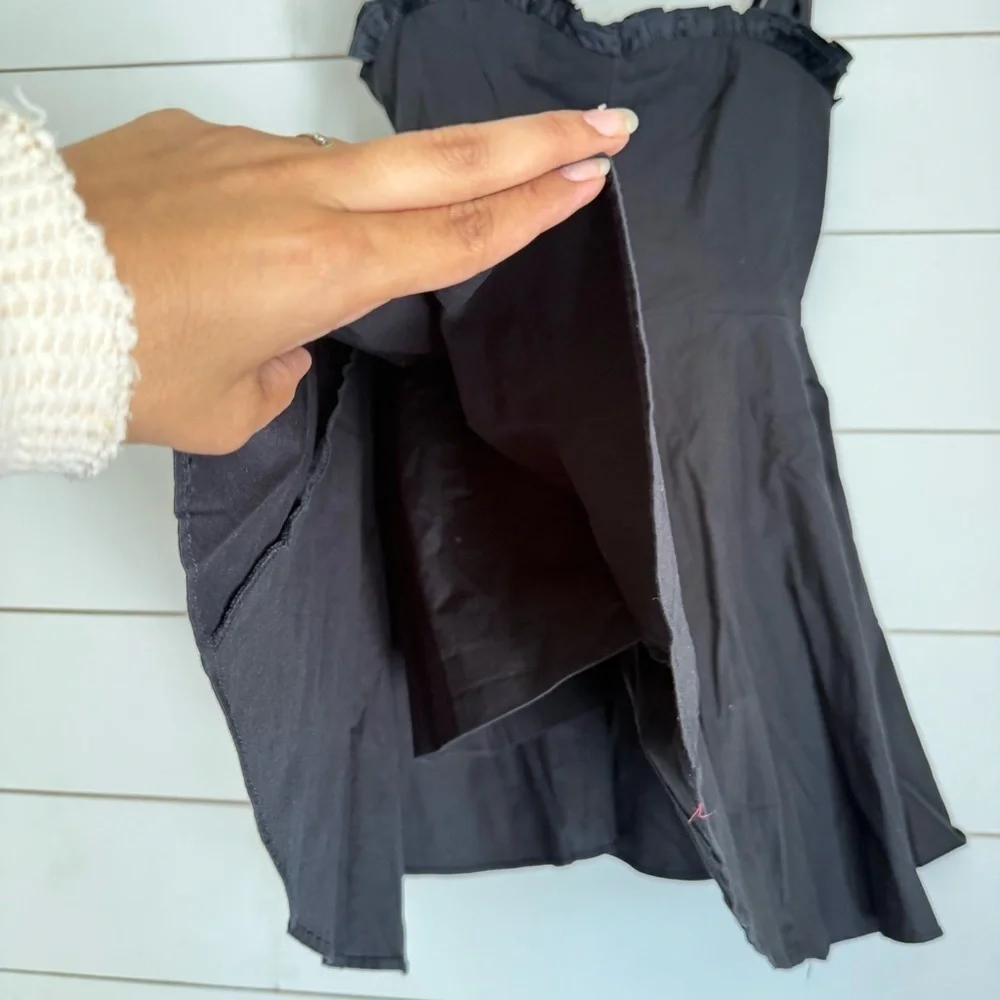 NWOT Free People midnight magic mini skater dress in black